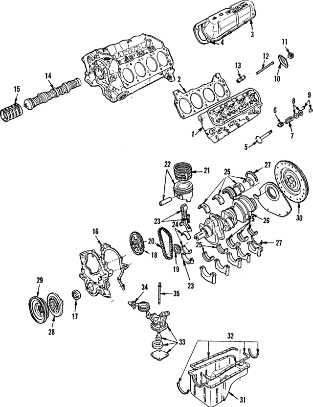 F1AZ6049AARM - Engine: Cylinder Head for Ford: Bronco, Country Squire, E-150 Econoline, E-150 Econoline Club Wagon, F-150, F-250, LTD, LTD Crown Victoria, Mustang, Thunderbird | Lincoln: Continental, Mark VII, Town Car | Mercury: Colony Park, Cougar, Grand Marquis Image