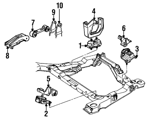 Engine & Trans Mounting for 1990 Pontiac 6000 #0