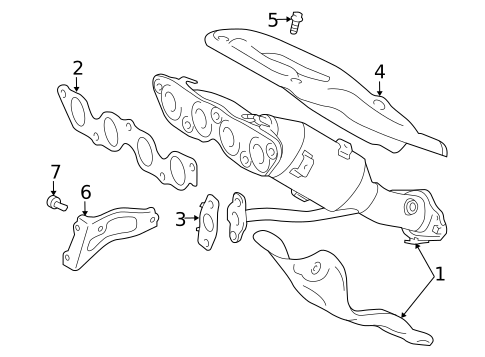 Exhaust Manifold for 2015 Toyota Prius C #0
