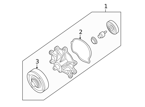 Water Pump for 2008 Dodge Durango #2
