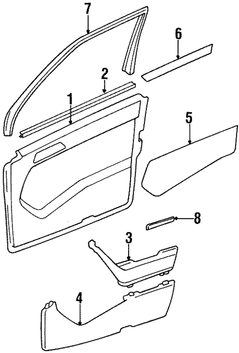 Interior Trim - Front Door for 1994 Mercedes-Benz E500 #0
