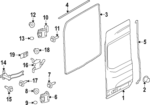 Door & Components for 2025 Ford Transit-250 #2