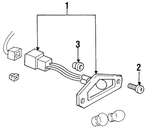 License Lamps for 1992 Buick Skylark #0