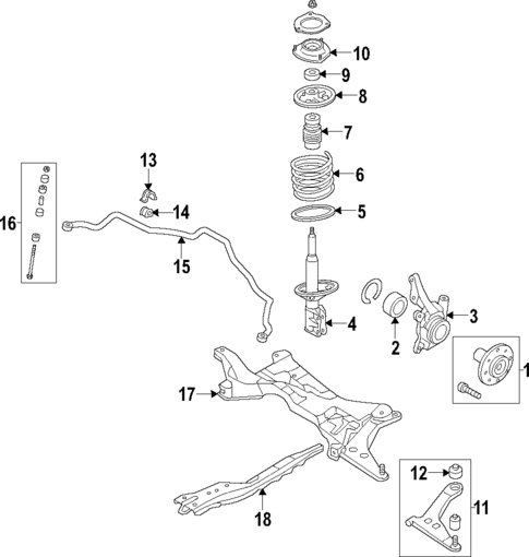 Suspension Components for 2020 Mitsubishi Outlander Sport #1