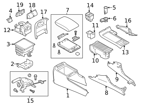 Center Console for 2023 Subaru Crosstrek #1