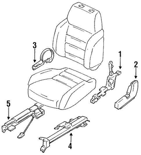Seat Components for 1988 Nissan Sentra #1