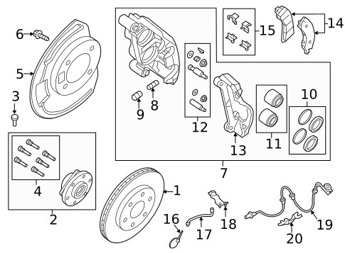 Brake Components for 2019 Nissan TITAN #1