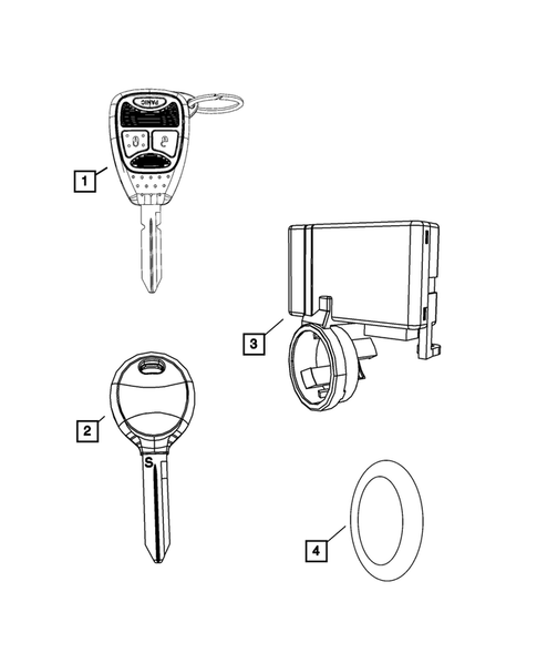 Keys, Modules and Engine Controllers for 2009 Dodge Ram 3500 #4