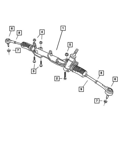 Steering Gear for 2001 Chrysler Voyager #0