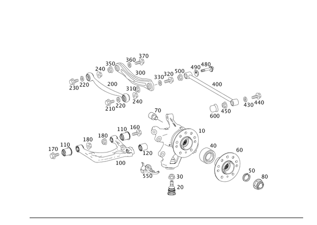 29905250 - Rear Axle: Nut-and-Washer Assembly for Mercedes-Benz: GL320, GL550, ML320, ML500, ML550, ML63 AMG, R320, R350, R500 Image image