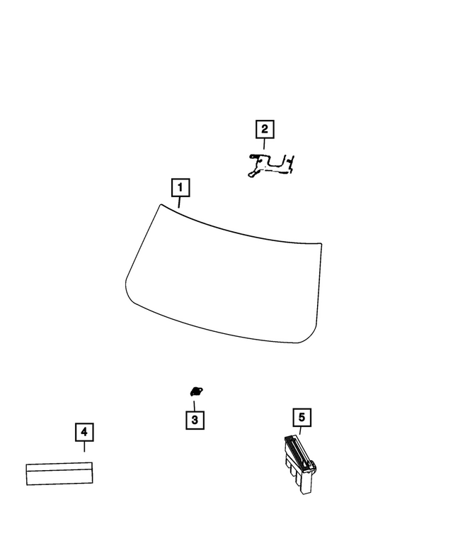 68362492AC - Glass: Windshield for Mopar Image
