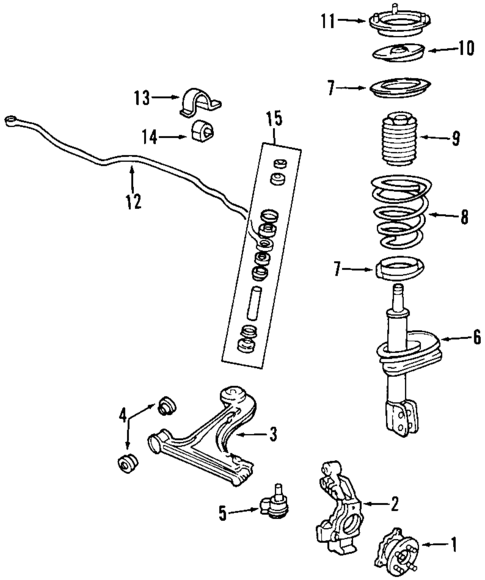 Front Suspension for 2003 Oldsmobile Alero #0