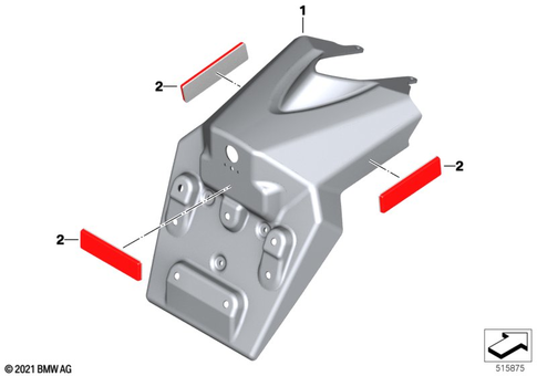 Rear Wheel Cover, License Plate Bracket for 2019 BMW-Motorrad C 650 GT #1