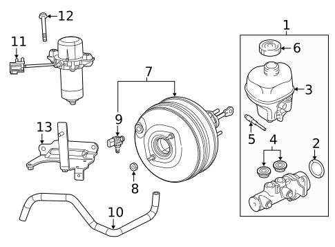 Master Cylinder - Components On Dash Panel for 2020 Ram 1500 #1