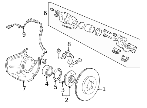 Front Brakes for 1998 Acura RL #0