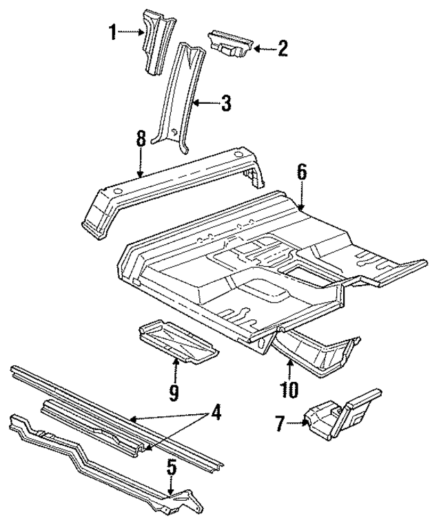F1TZ3524416A - Body: Pillar for Ford: F-150, F-250, F-250 HD, F-350, F-Super Duty Image