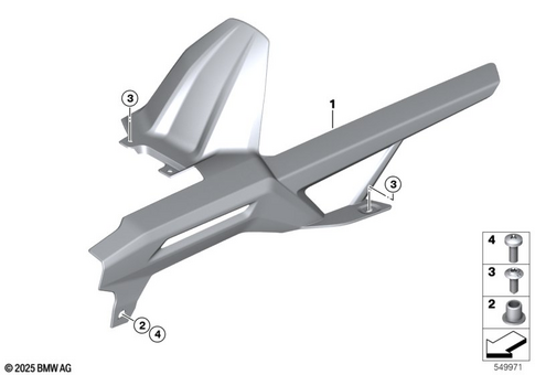 Rear Wheel Cover, License Plate Bracket for 2022 BMW-Motorrad F 900 XR #2