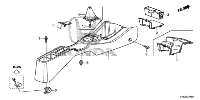 Center Console for 2013 Honda Fit #0