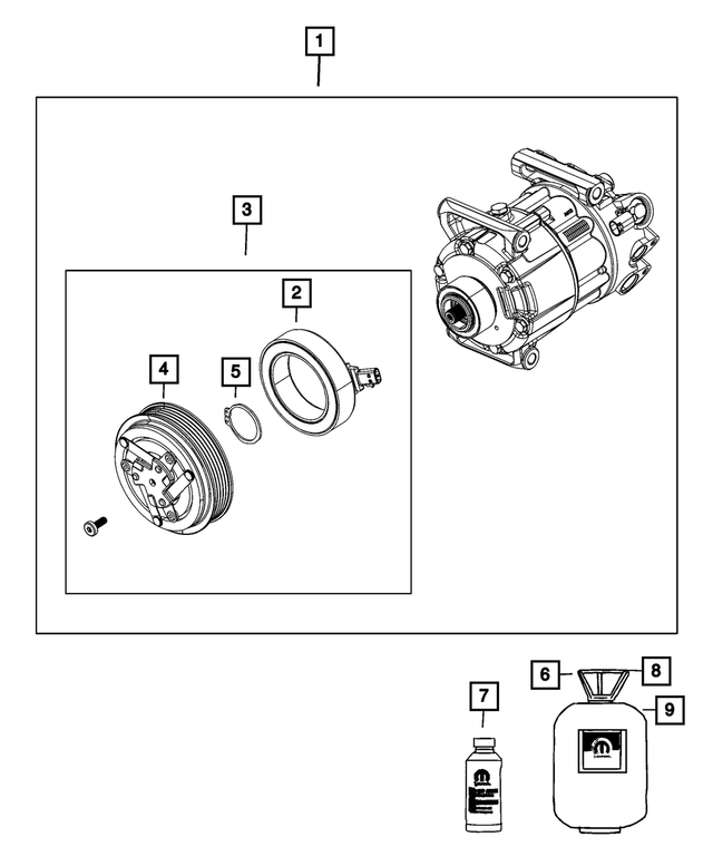 68224150AB - Air Conditioners and Heaters: Compressor Lubricant for Mopar Image