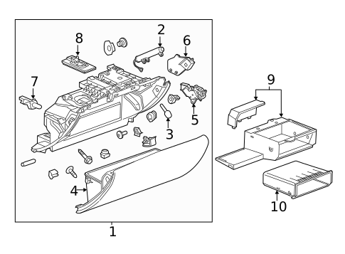 Glove Box for 2018 Cadillac CTS #0