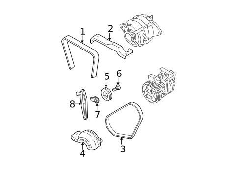 Belts & Pulleys for 2002 Subaru Outback #0