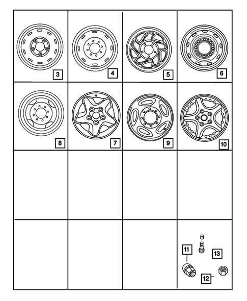 Wheels and Hardware for 2001 Dodge Ram 2500 #0