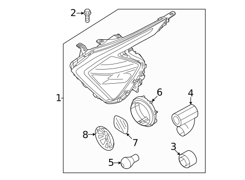 Headlamp Components for 2023 Kia Sportage #0