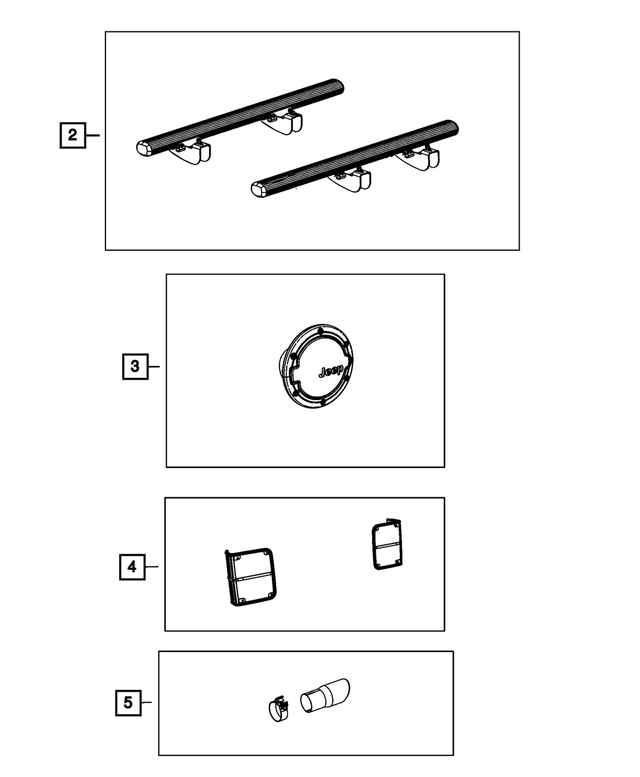 82210563AE - Conversion and Upfit Packages: Tubular Side Step Kit for Mopar Image