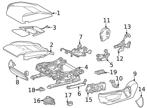 Driver Seat Components for 2024 Lexus LX600 #2