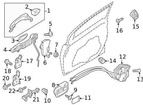 Lock & Hardware for 2011 Mazda 2 #0