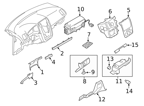 Instrument Panel Components for 2016 Volkswagen Eos #0