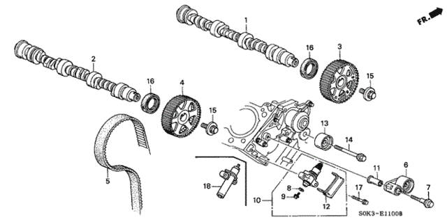 Camshaft - Timing Belt for 2000 Acura TL #0