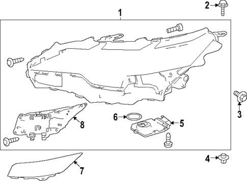 Headlamp Components for 2023 Lexus RX500h #2