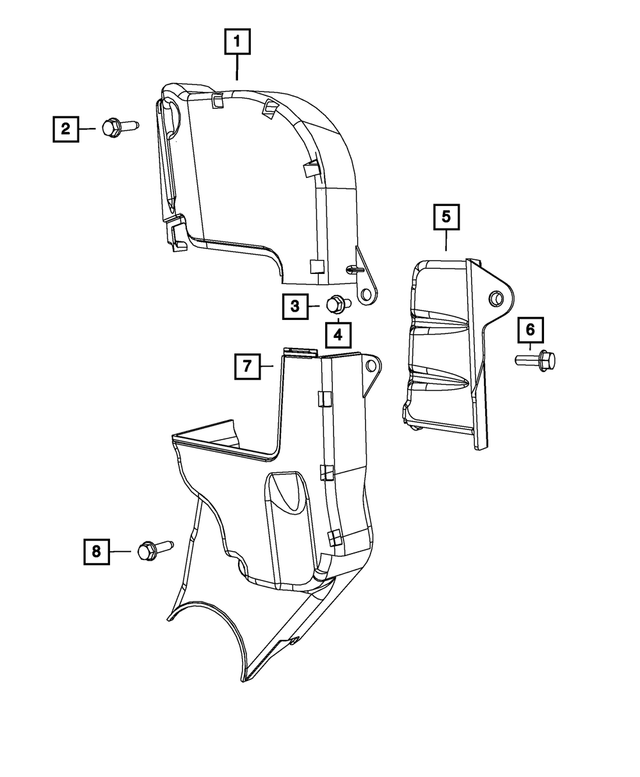 6106052AA - 1.4L Turbo; Engine: Hex Flange Head Bolt for Mopar Image