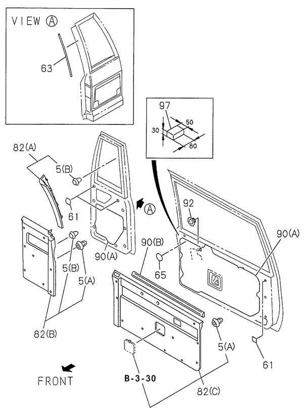 Tailgate Trim for 1998 Acura SLX #0