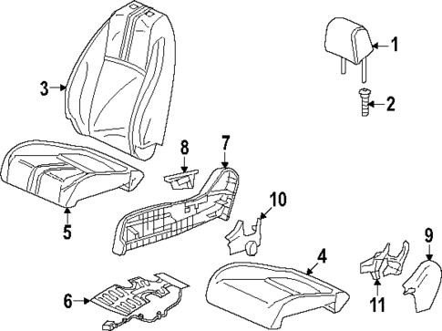 Passenger Seat Components for 2024 Acura Integra #0