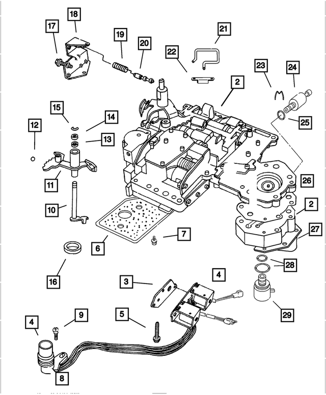 52118793AC - Automatic Transmission 4 Speed: Valve Body Assembly for Mopar Image image