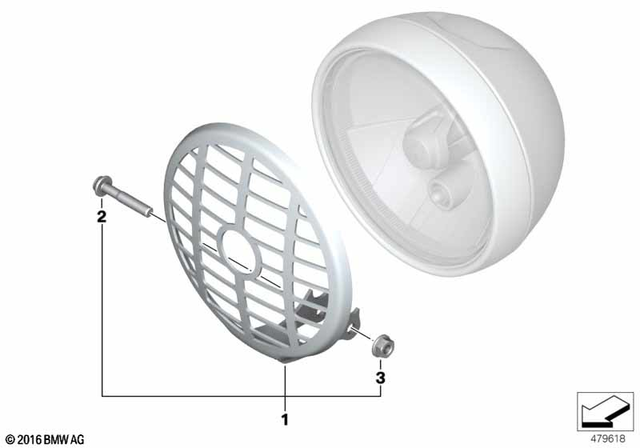 77518393225 - Protection: Set Of Headlight Guards for BMW-Motorrad Image