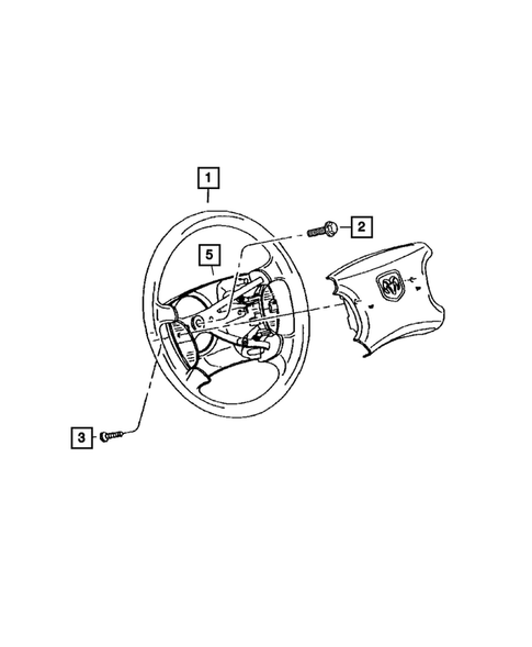 Steering Wheel for 2008 Chrysler Aspen #0