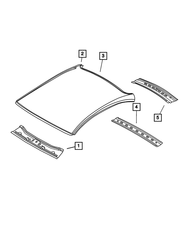 4646174AC - Body Sheet Metal Except Doors: Windshield Frame, Upper for Mopar Image