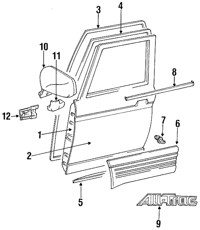 8794595D00C0 - : Mirror Cover - DRIVERS SIDE for Toyota Image