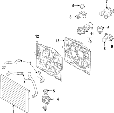 Radiator & Components for 2006 BMW M5 #1