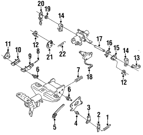 Tilt Steering Column Components for 1990 Toyota Celica #0
