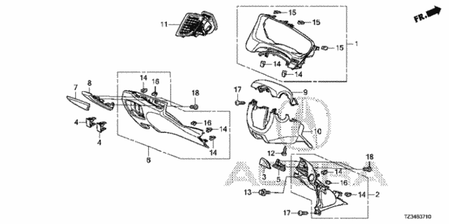 Instrument Panel Garnish (Driver Side) for 2015 Acura TLX #0