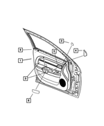 5KY781X9AA - : Front Door Trim Panel, Right for Mopar Image