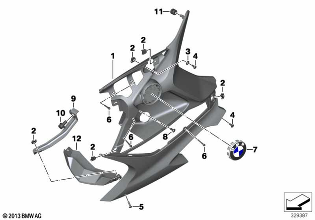 46638528611 - : Lower Fairing Panel, Left for BMW-Motorrad Image