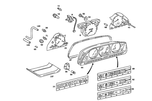Instrument Cluster for 1986 Mercedes-Benz 560SEC #2