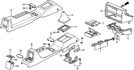 Console for 1988 Honda Civic #0