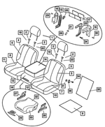 1DL461D5AA - Interior Trim: Front Headrest for Mopar Image