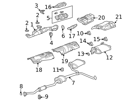 Exhaust Components for 2009 Acura TL #0